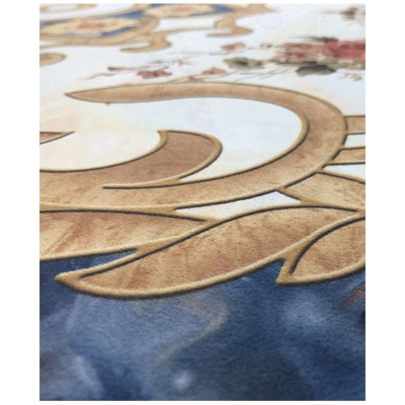 Dark Color Luxury Rug Polyester Círculos Concéntricos Alfombra de área Alfombra sin deslizamiento para sala de estar para sala de estar