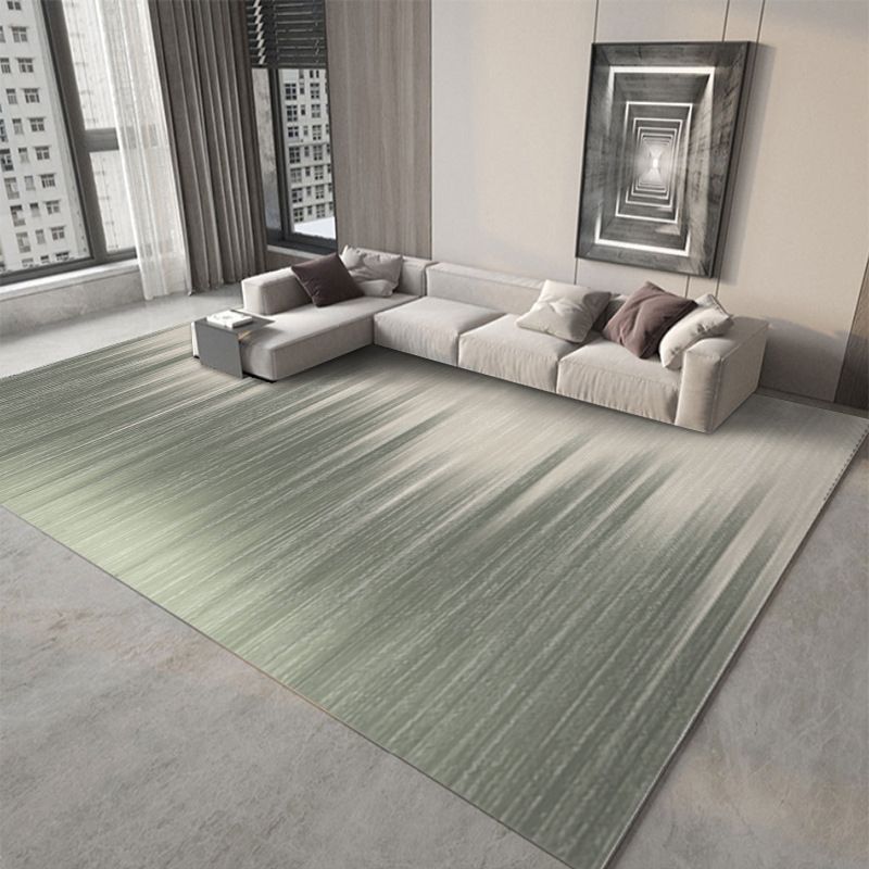 Dark Green Modern Rug Polyester Abstract Graphic Rug Washable Rug for Home Decor