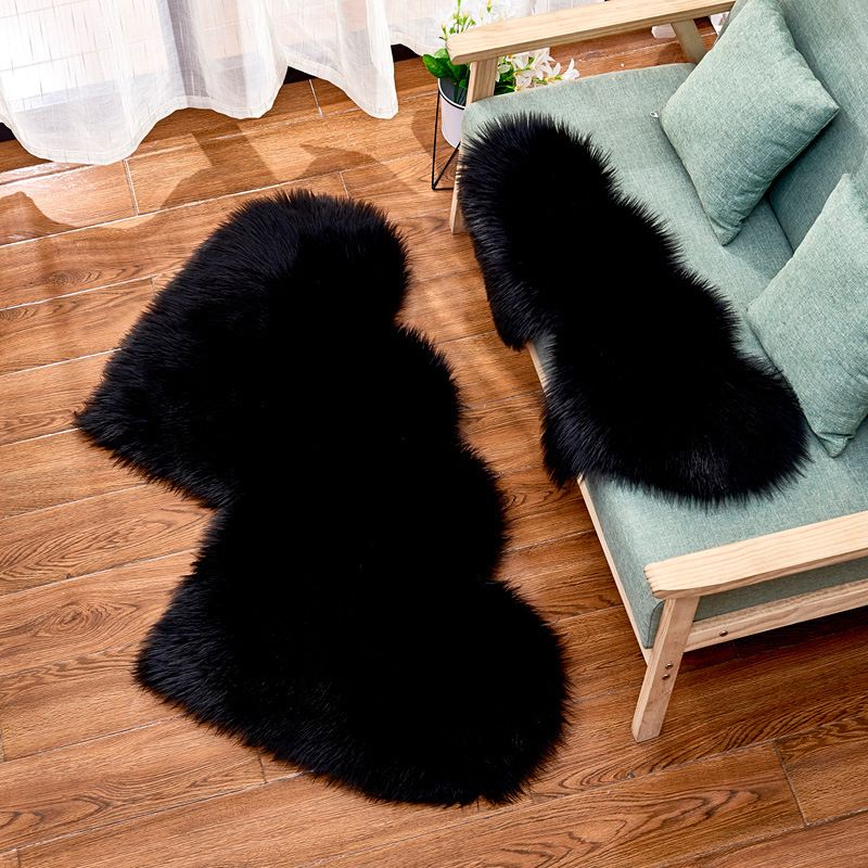 Double-Heart Shaped Modern Rug Multicolor Plain Carpet Stain Resistant Pet Friendly Non-Slip Backing Rug for Living Room