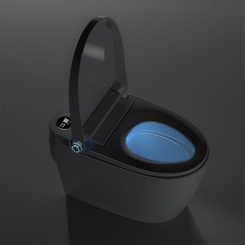 Modern White Skirted Toilet Bowl All-In-One Toilet with Seat for Bathroom