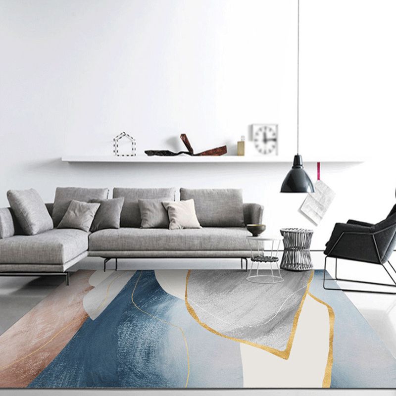 Simplicity-Teppich mit Aquarell-Aufdruck, abstrakter Polyester-Teppich, rutschfester Teppich für die Inneneinrichtung