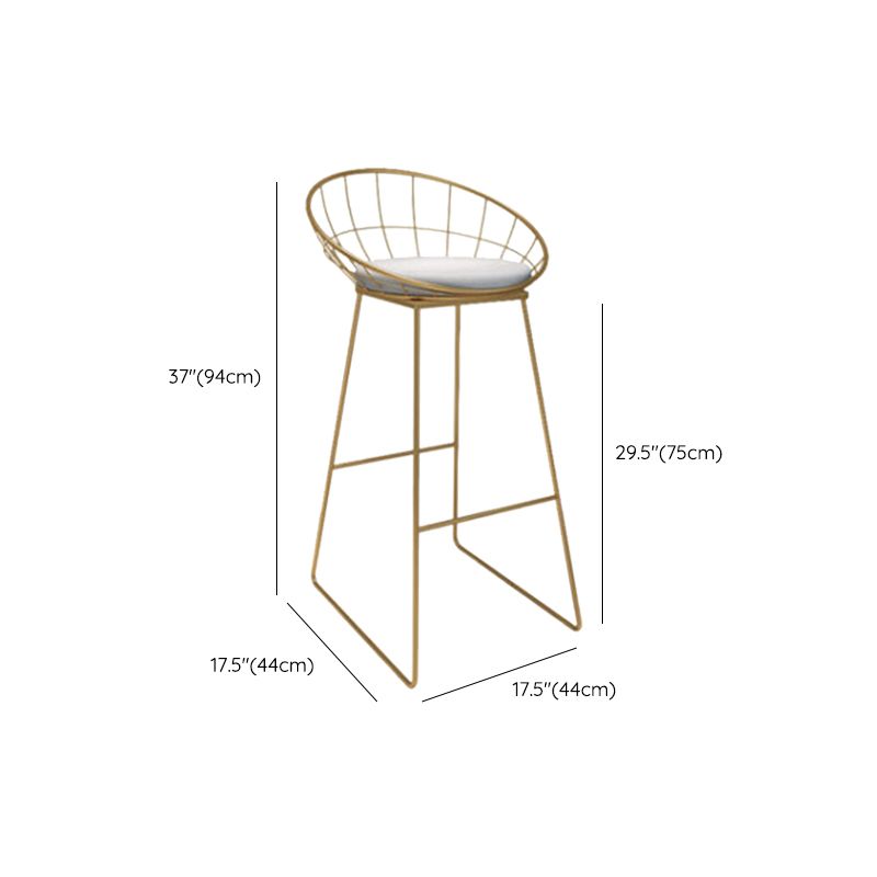 Scandinavian Upholstered Counter Stool Bar-height Bar Stool for Living Room