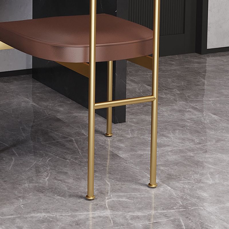 Ensemble de chaises en métal de style contemporain, chaise d'appoint de cuisine à dossier ouvert pour usage domestique
