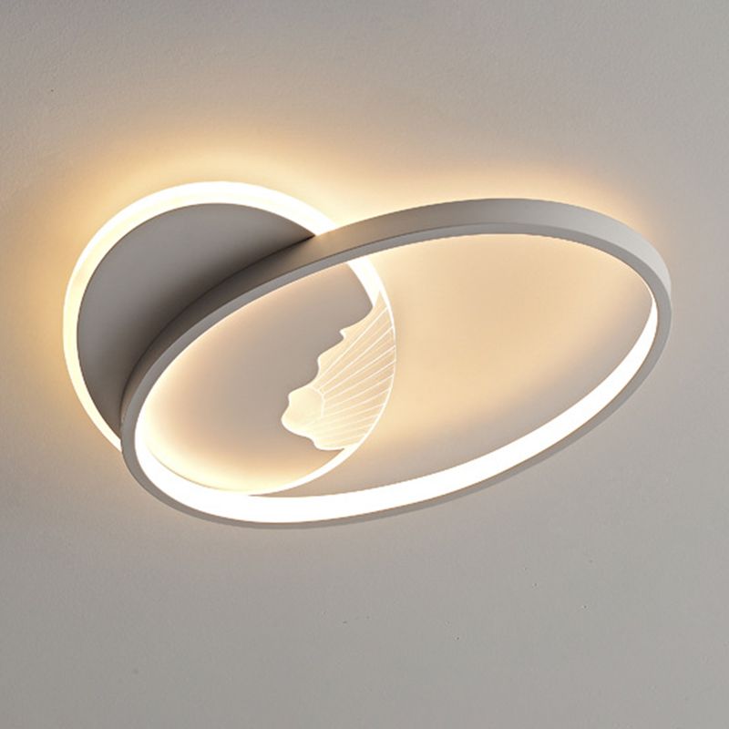 Contemporary Flush Mount Metal Ceiling Mounted Fixture for Bedroom