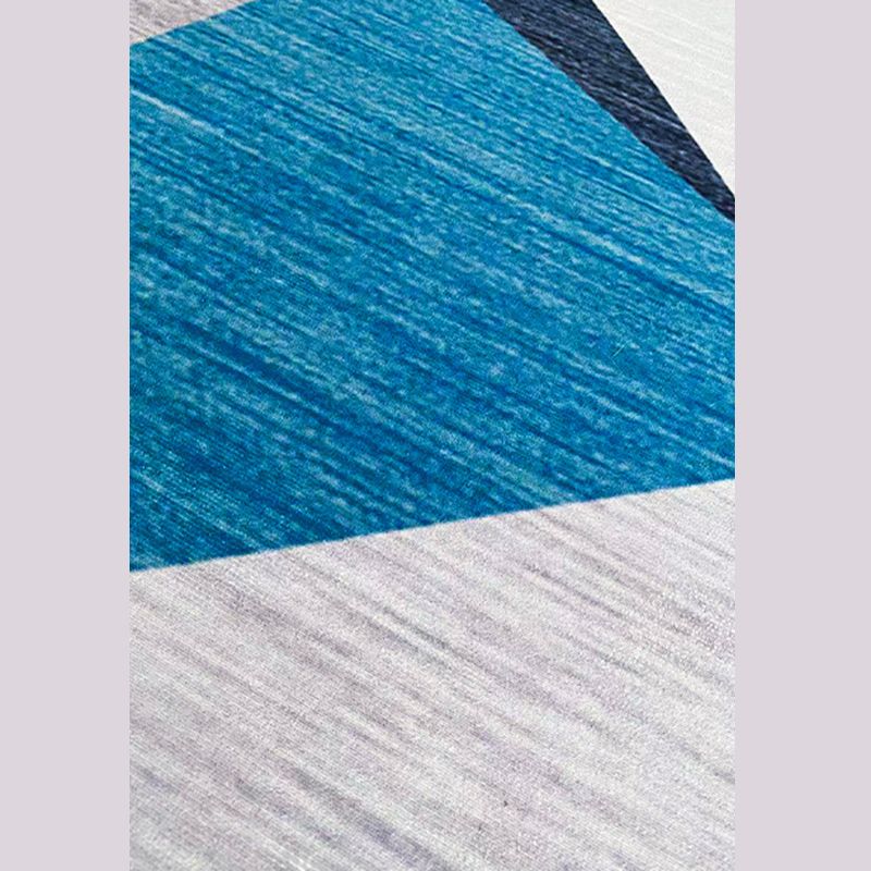 Tapis de triangle en polyester Green Moroccan Tapis lavable pour le salon