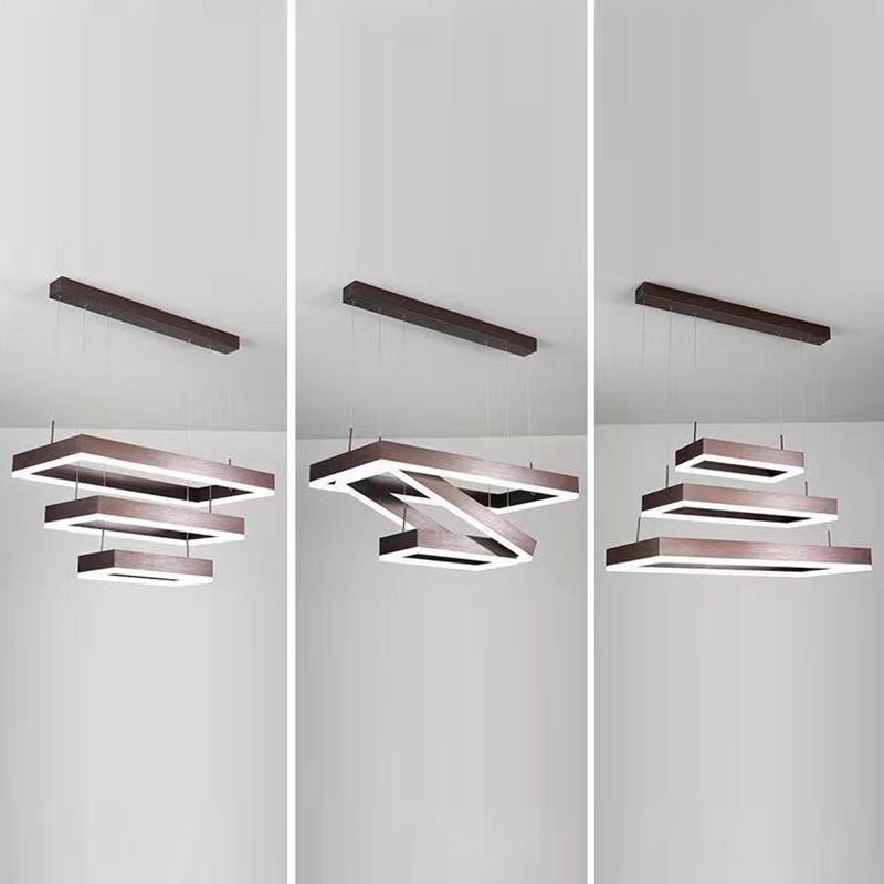 Luz de colgante de techo de múltiples capas modernas lámparas de colgantes de metal