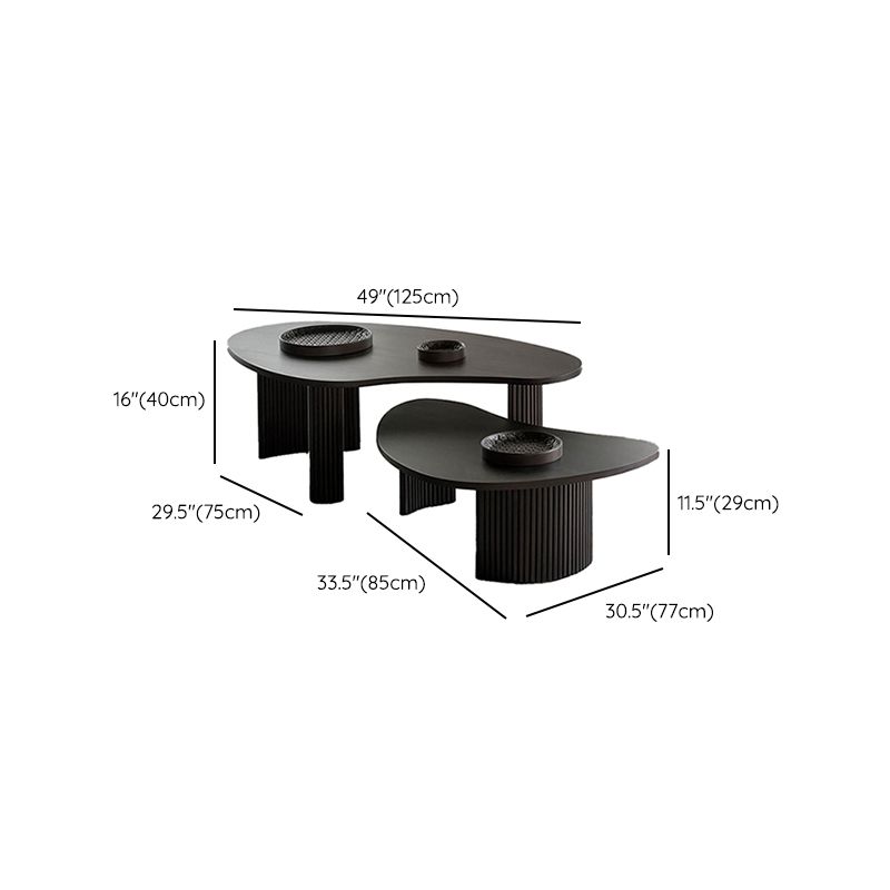 Modern Single Coffee Table No Distressing Solid Wood Bunching Tables