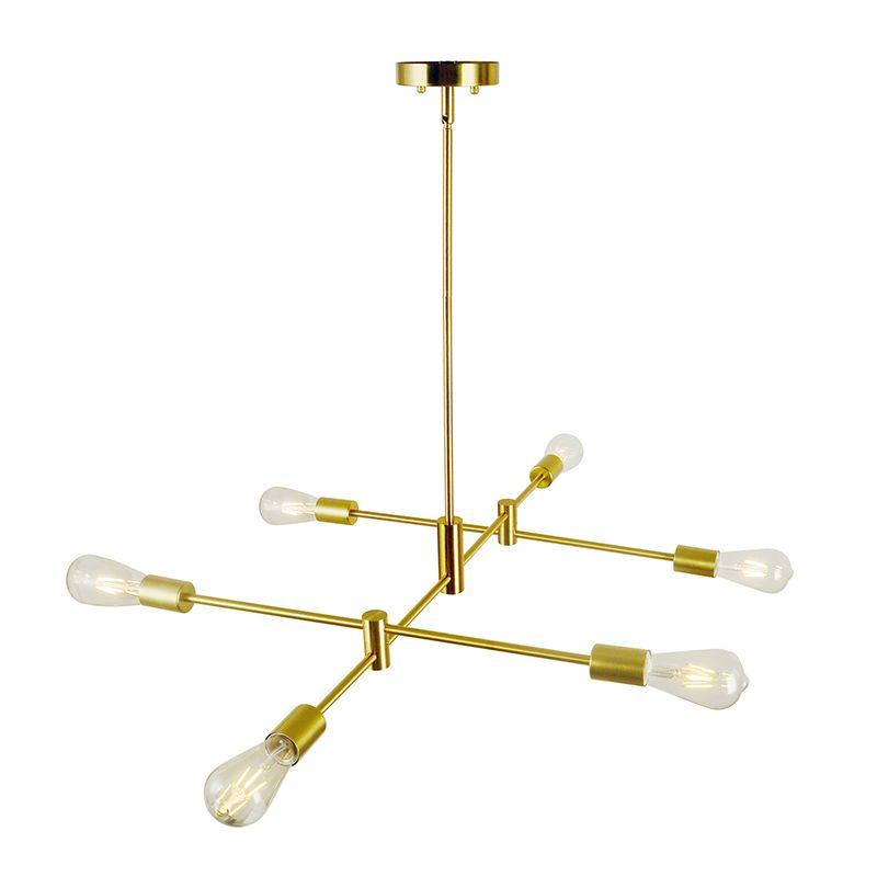 Contemporary Simplicity Sputnik Pendant Light Fixture Translucent Glass Hanging Pendant Light for Restaurant