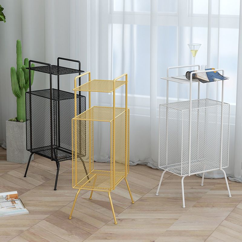 Scandinavian Metal Standard Bookshelf 3 Shelves Open Back Bookcase