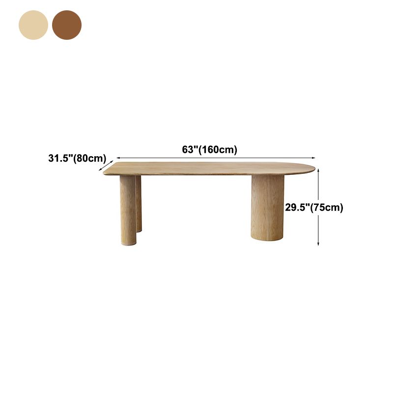 Free Form Pine Wood Table for Restaurant Modern Dining Table with 3 Legs