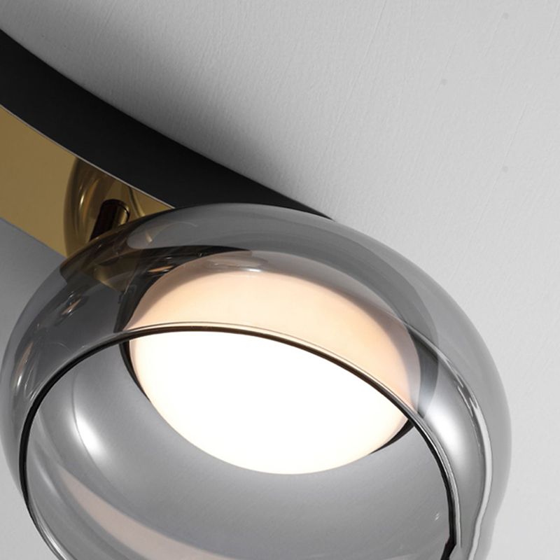 Modernism Flush Mount Glass LED Ceiling Light Fixture for Living Room