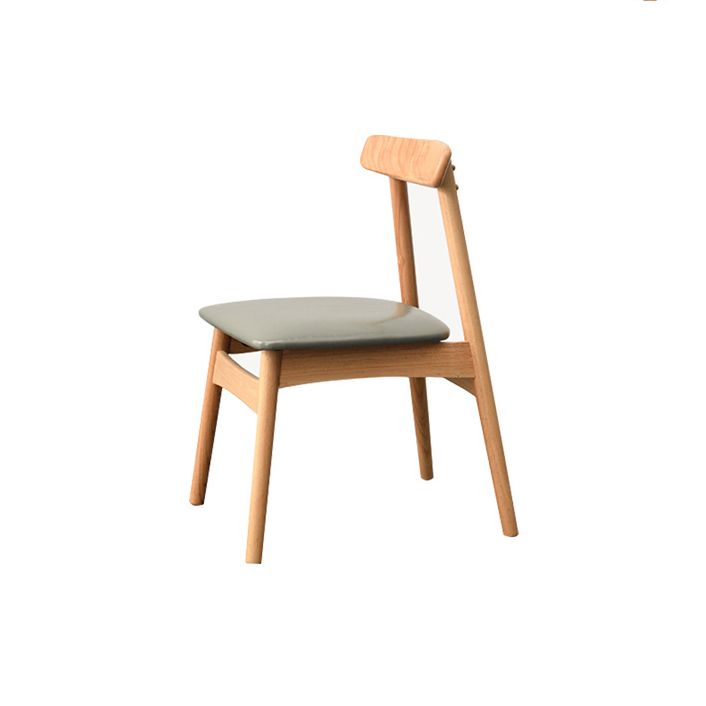 Chaise d'intérieur contemporaine à dossier ouvert en bois, chaise de salle à manger de 18 pouces de large