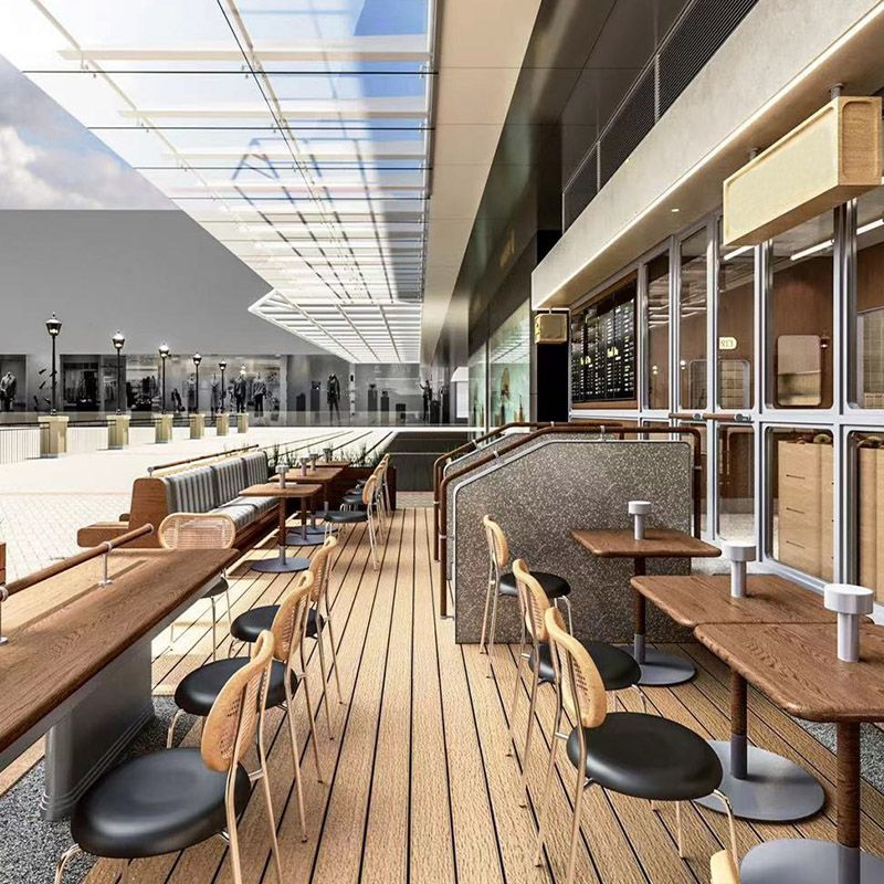 Faux Leather Side Chair Nordic Open Back Side Chair for Home