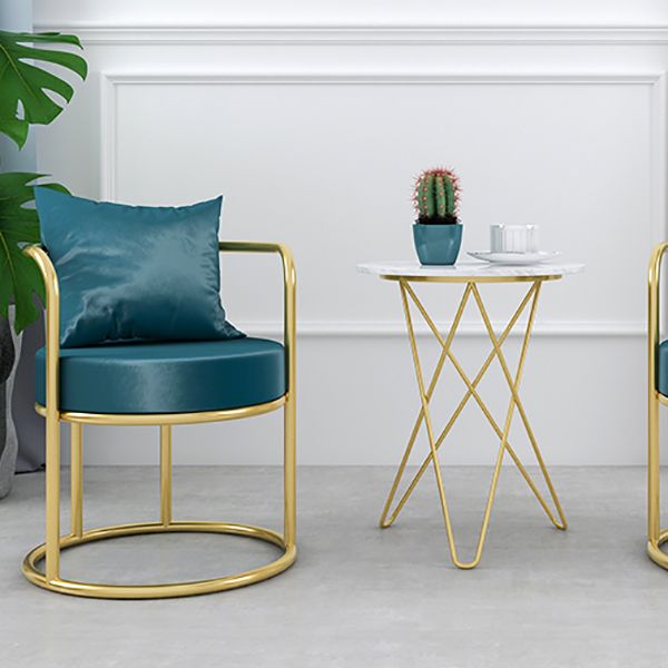 Silla de comedor de metal de estilo nórdico, sillones tapizados para uso en restaurantes