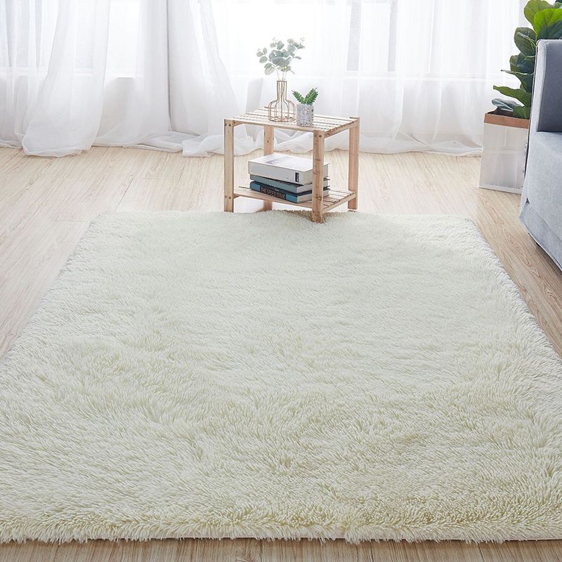 Comfort Solid Color Rug Multi-Color Scandinavian Carpet Plush Stain Resistant Anti-Slip Backing Machine Washable Rug for Home