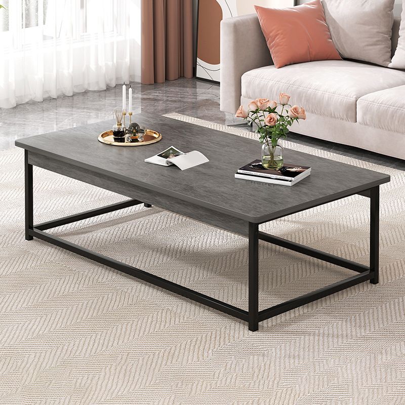 Frame Base Rectangular Modern Style Wood Table Metal Bottom Frame Coffee Table