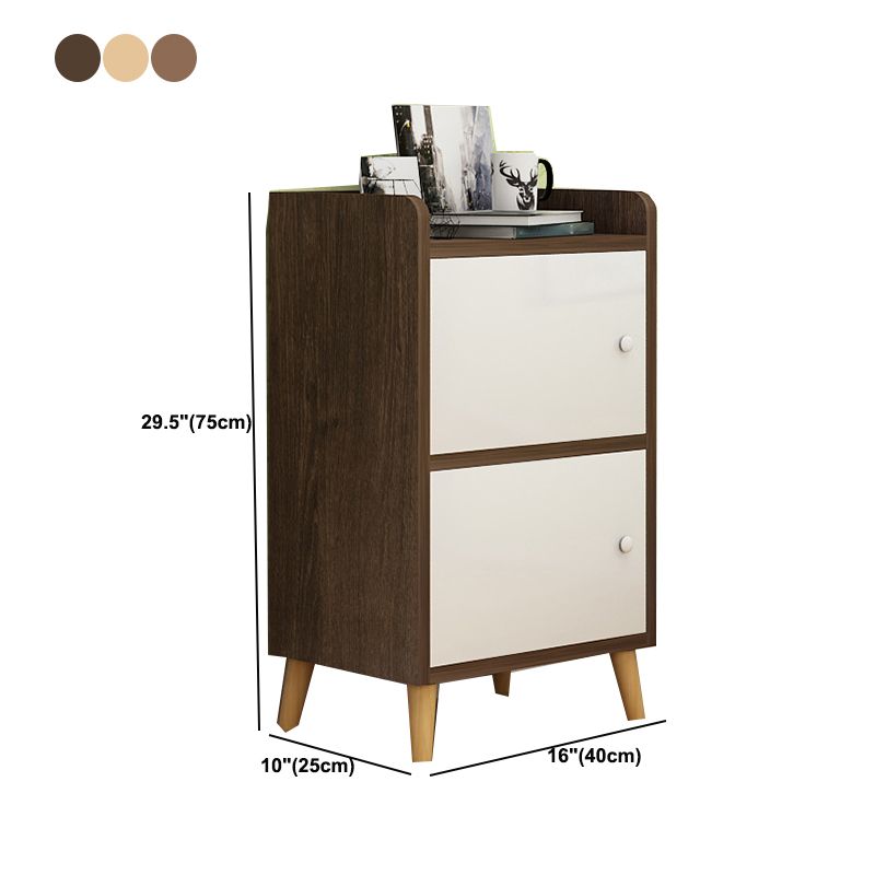 Scratch Resistant Rectangle Accent Cabinet 9.84" Wide Contemporary Wooden Cabinet