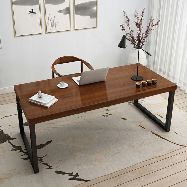 Solid Wood Writing Desk Sled Base Rectangular Office Desk , 29.53" Tall