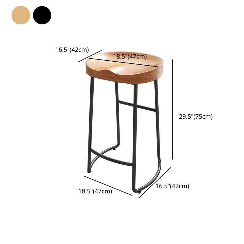 Barhocker im modernen Stil, Holzsitz, Schlittenbeine, Barhocker mit Fußstütze