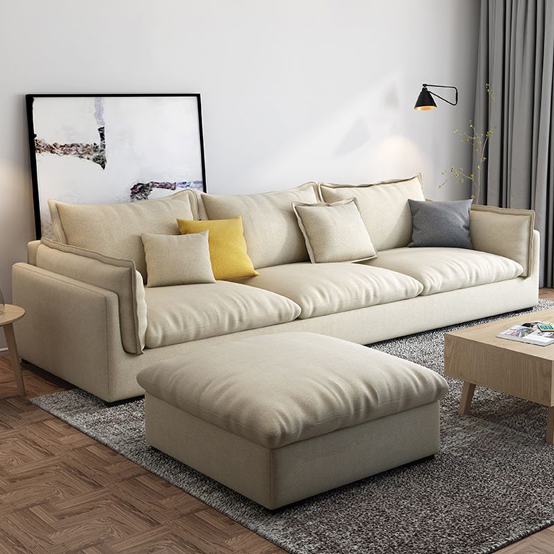 Nordic Square Arm Sofa & Chaise Loose Back Cushions Sofa - 26.77" H