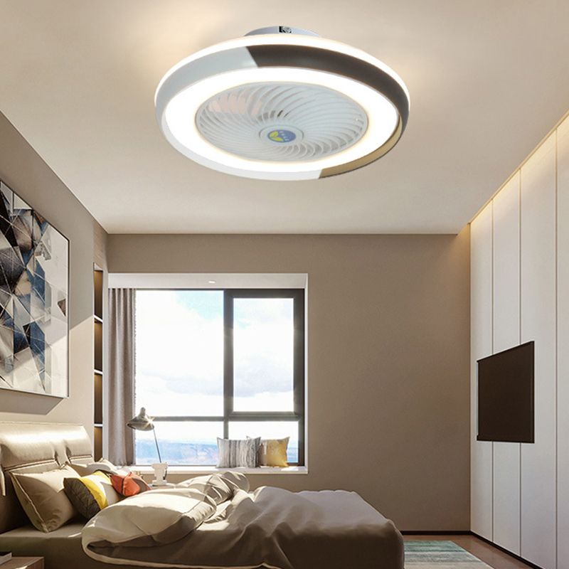 Metal Ceiling Fan Light Modern Style Ceiling Fan Lighting for Bedroom
