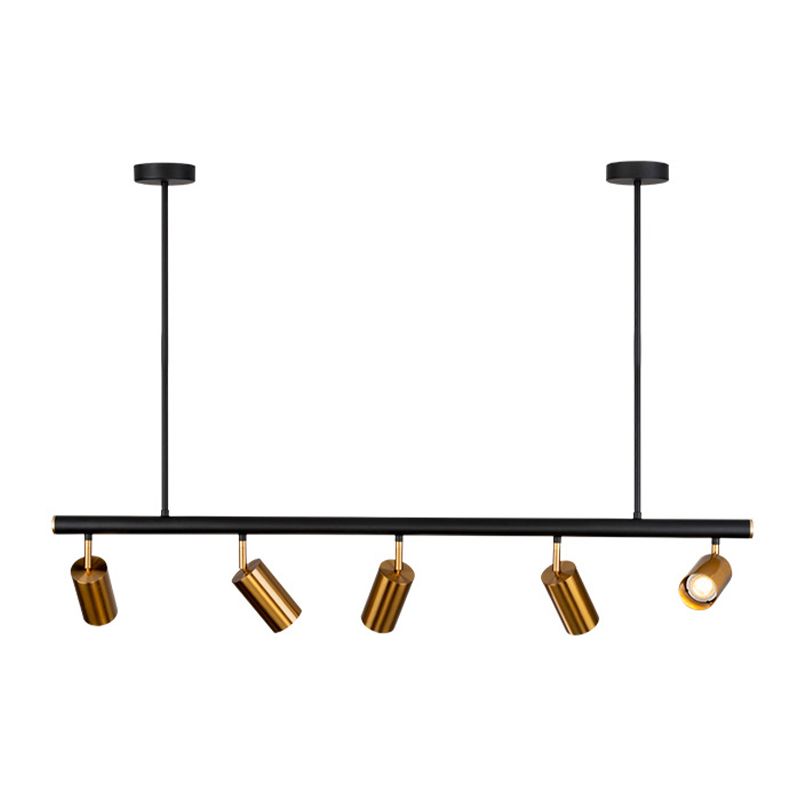 Half Cylinder Shape Modern Style Island Pendant Metal Island Light Fixtures
