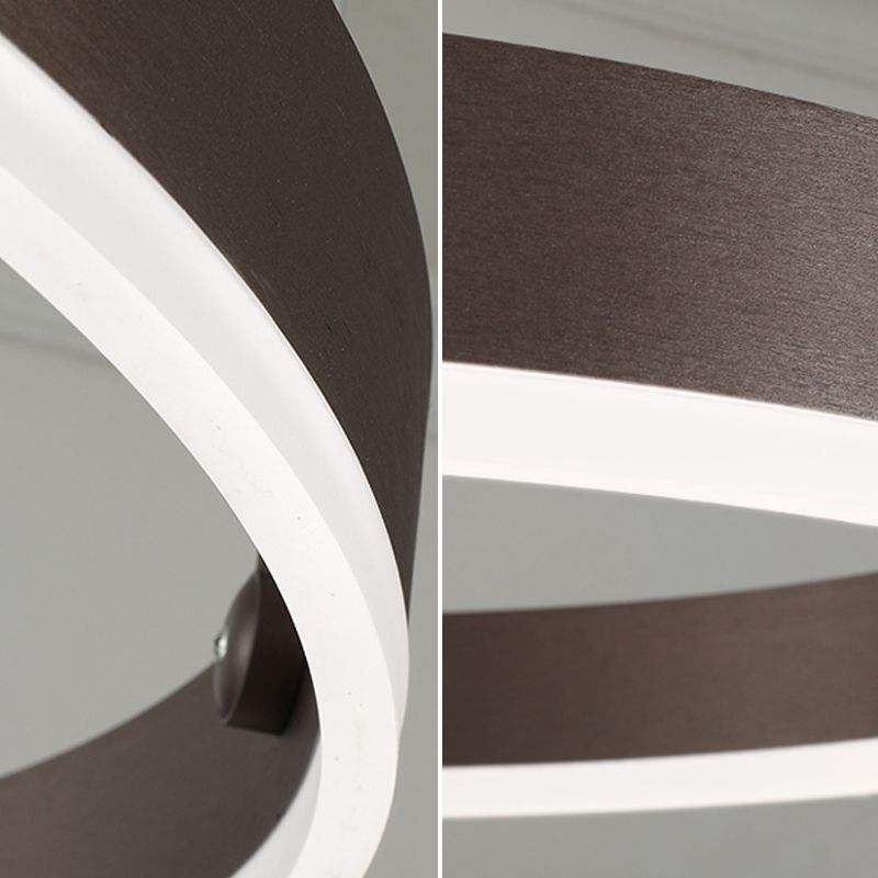 2-laag kroonluchter licht minimalistische stijl cirkelvormige metalen hanglamp voor slaapkamer