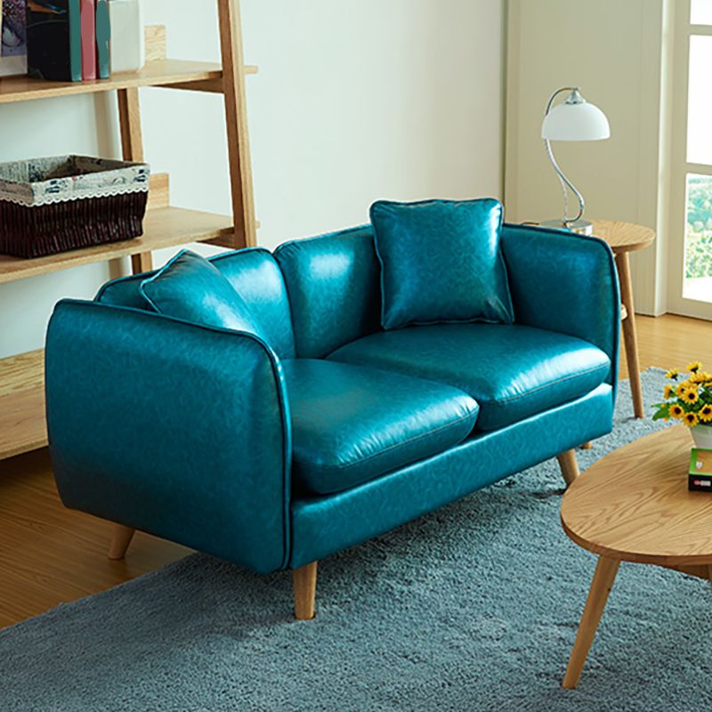 Tuxedo Arm Sofa Nordic 30.31" D x 25.2" H Faux Leather Seating
