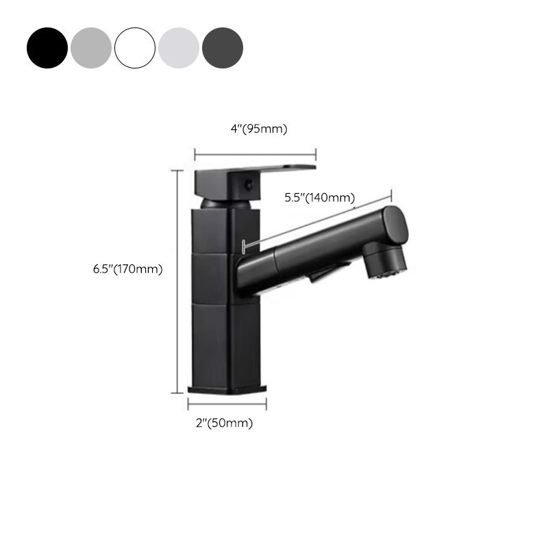 Bathroom Vessel Faucet Lever Handle 1 Hole Vessel Sink Faucet