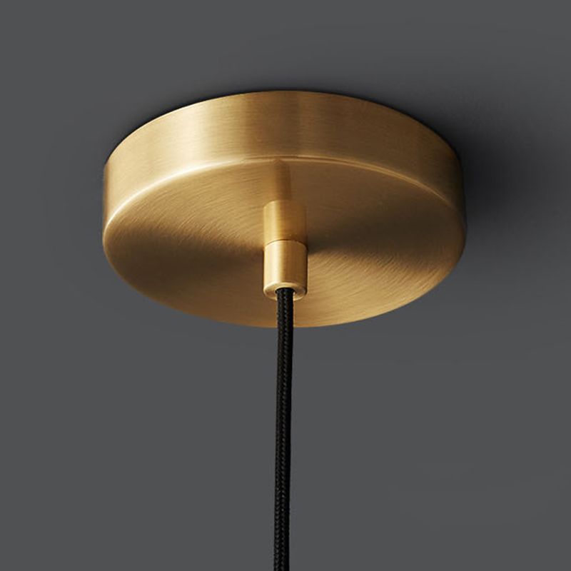 Moderne creatieve LED enkele hanglamp Koperen cilindrische hangende lamp met acrylschaduw