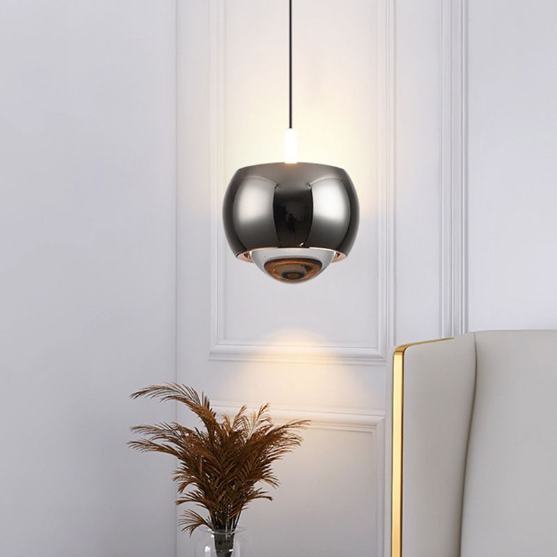 Round Metal Hanging Pendant Light Nordic LED Suspension Pendant Light