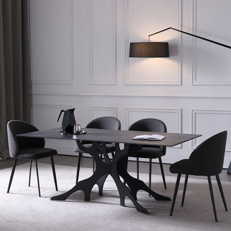 Contemporary Kitchen Dining Side Chair Upholstered Dining Chair in Grey