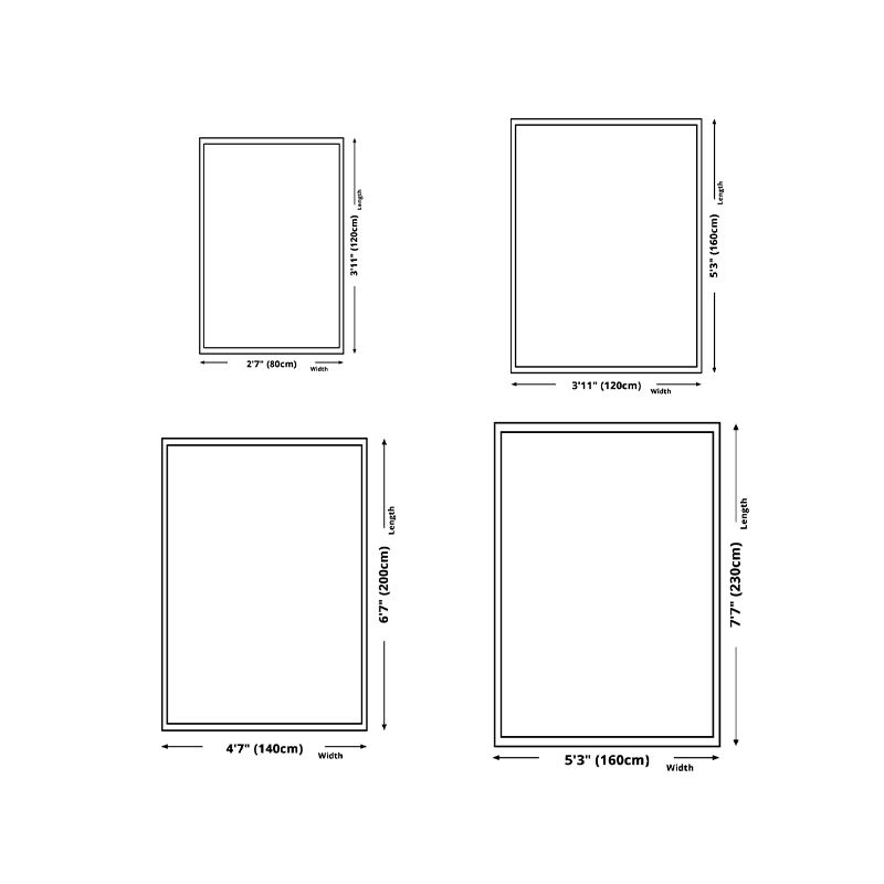 Green Modern Rug Polyester Grid Rug Stain Resistant Rug for Living Room