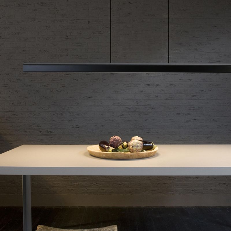 Luces de lámparas de araña de isla LED moderna Oficina de iluminación de islas lineales de minimalismo