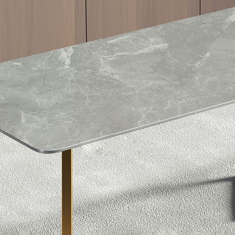 1/4/5/7 PCS Juego de comedor escandinavo de metal con juego de comedor de mesa rectángulo