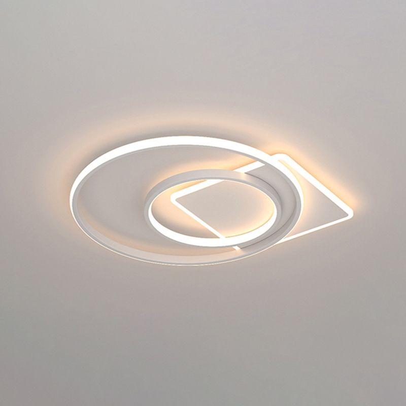 Lámpara de techo moderna geométrica con luz empotrada LED para sala de estar de hierro forjado