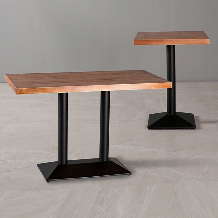 Solid Wood Industrial Style Dining Table Brown Table with Black Frame for Dinning Room
