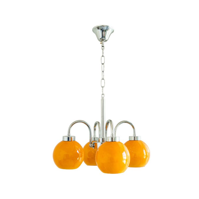 Modern Multi Head Glass Chandelier Light Fixtures Restaurant Hanging Chandelier