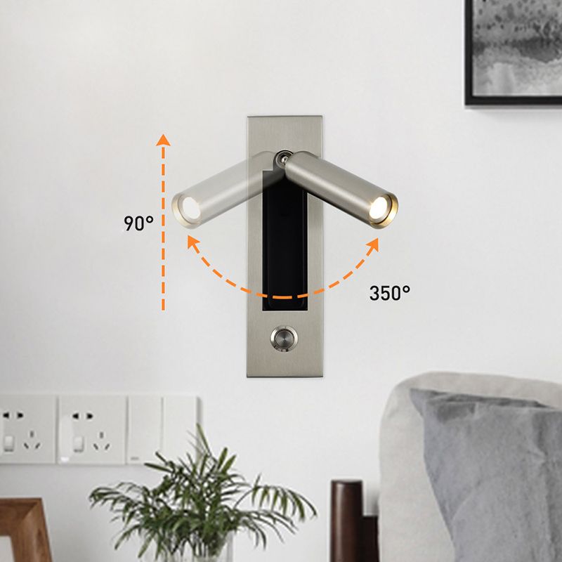 1-Light Geometric Wall Mount Light Modern Style Metal Wall Sconce Lights