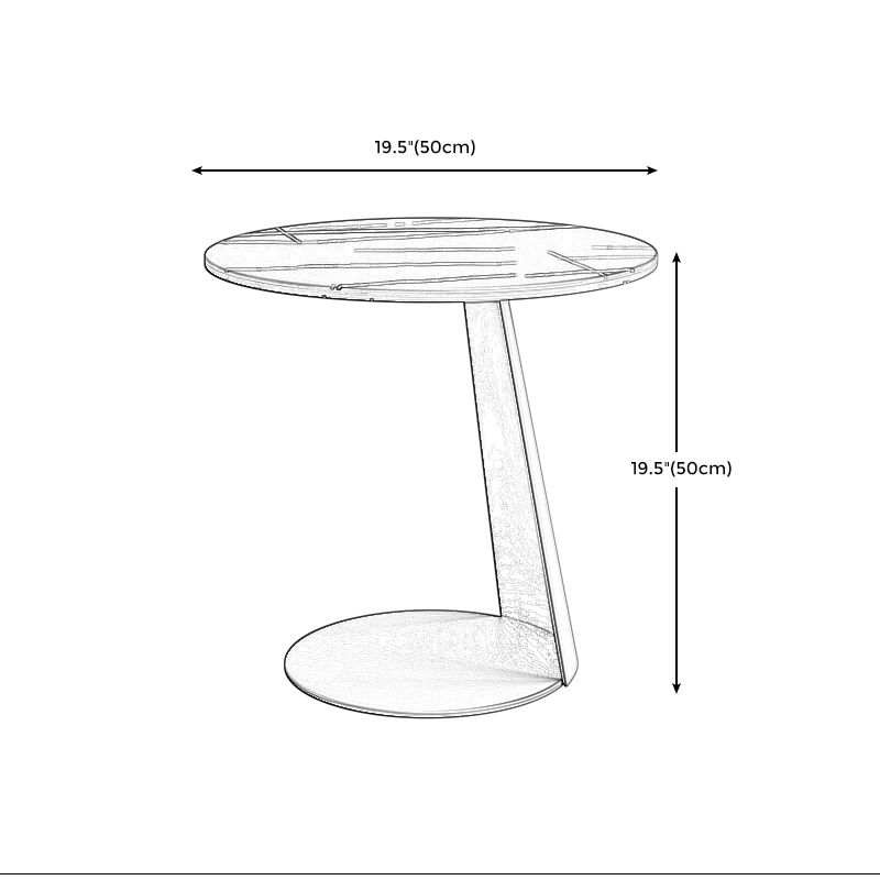 Modern Fixed Top Coffee Table Round Steel Abstract Cocktail Table