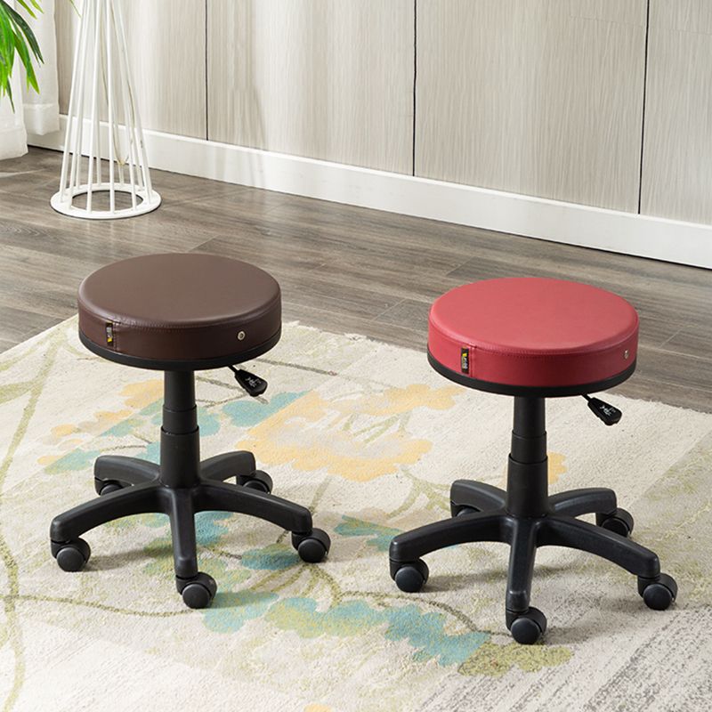 Contemporary Swivel Adjustable Height Bar Stool Indoor Bar Stool with Backless