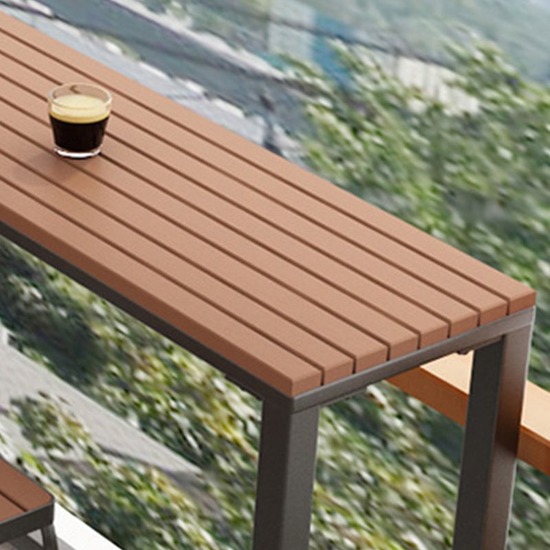 Modern Style Bar Table Set 1/2/5 Pieces Rectangle Bar Table with High Stools