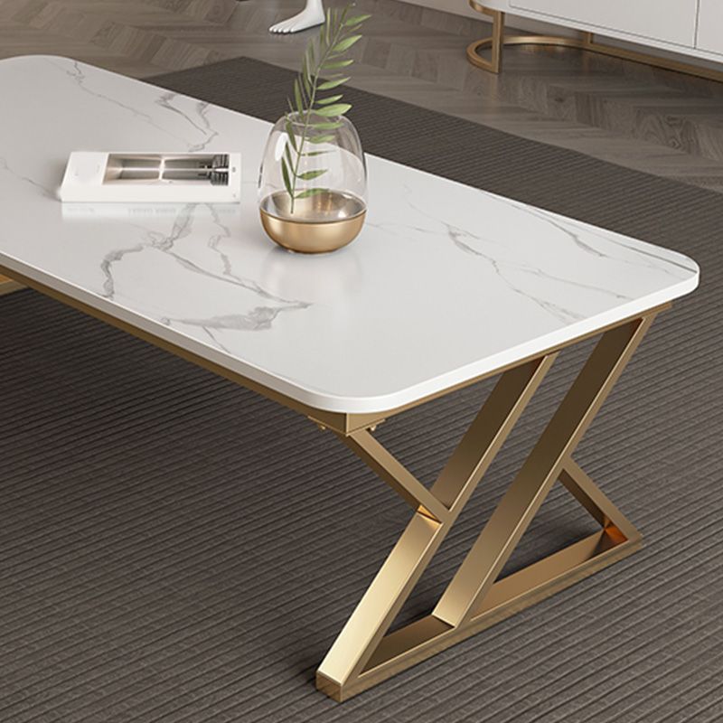 Slate Top Rectangular Coffee Table Trestle Coffee Cocktail Table
