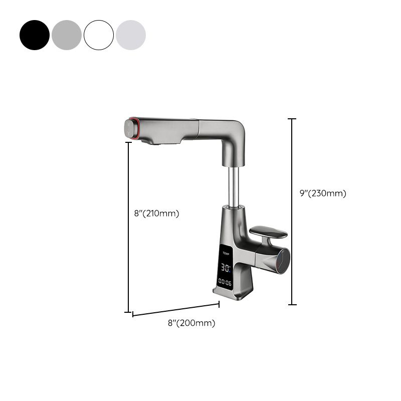 Modern Swivel Spout Sink Faucet Bathroom Low Arc Lifting Faucet