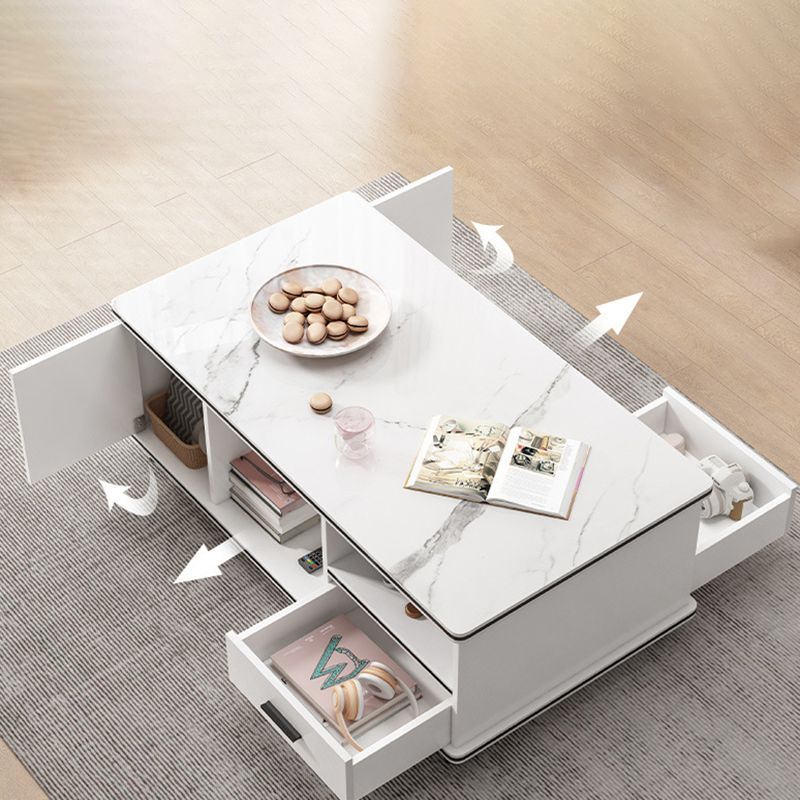 Artificial Wood Coffee or End Table Rectangular Coffee Table with Storage