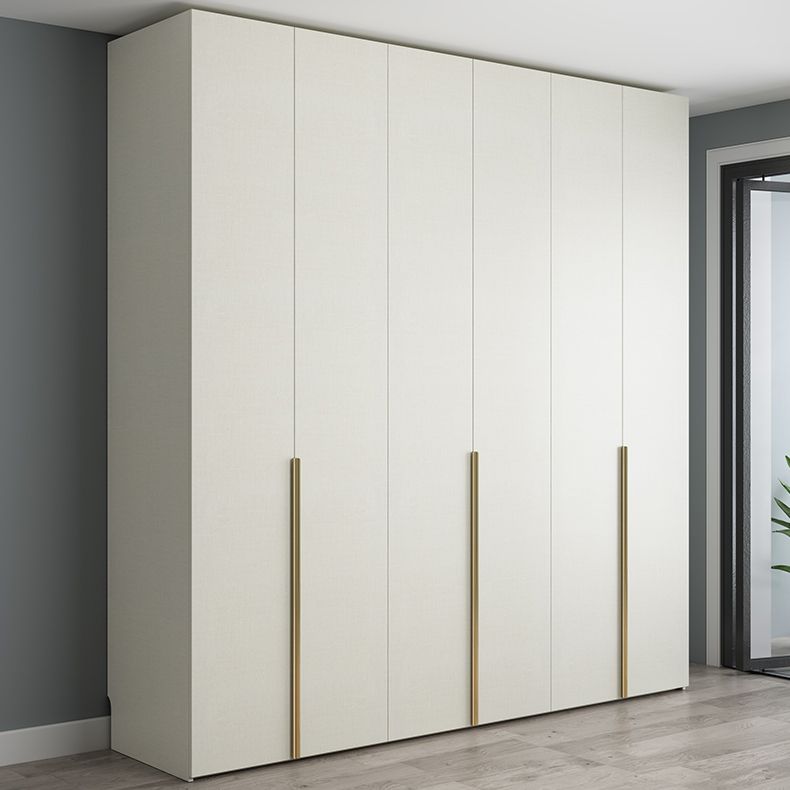 Engineered Wood Wardrobe Armoire Modern White Wardrobe for Bedroom