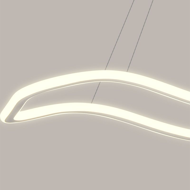 Wedelnde aufgehängte Beleuchtungsstoffe moderne Kronleuchter für Esszimmer Acryl