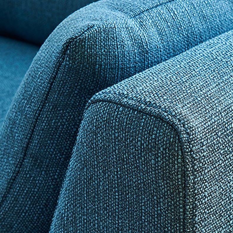Contemporary 32.67" H Cotton Blend Square Arm Sofa for Living Room