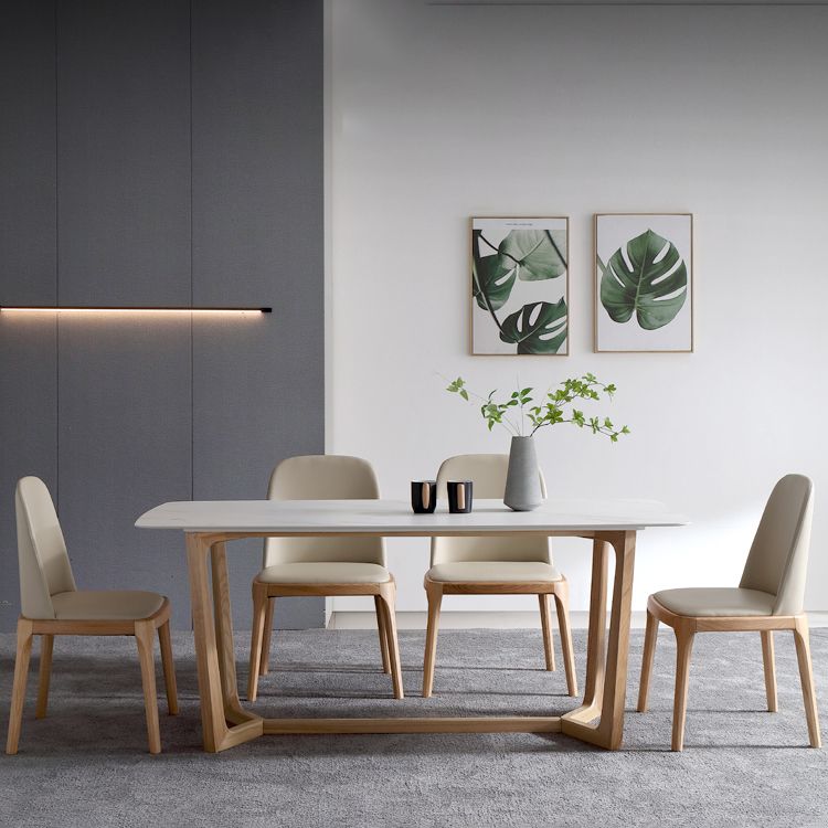 Rechthoek TRESTLE BASE Home Furniture Stone Dining Room Collection voor eetkamer