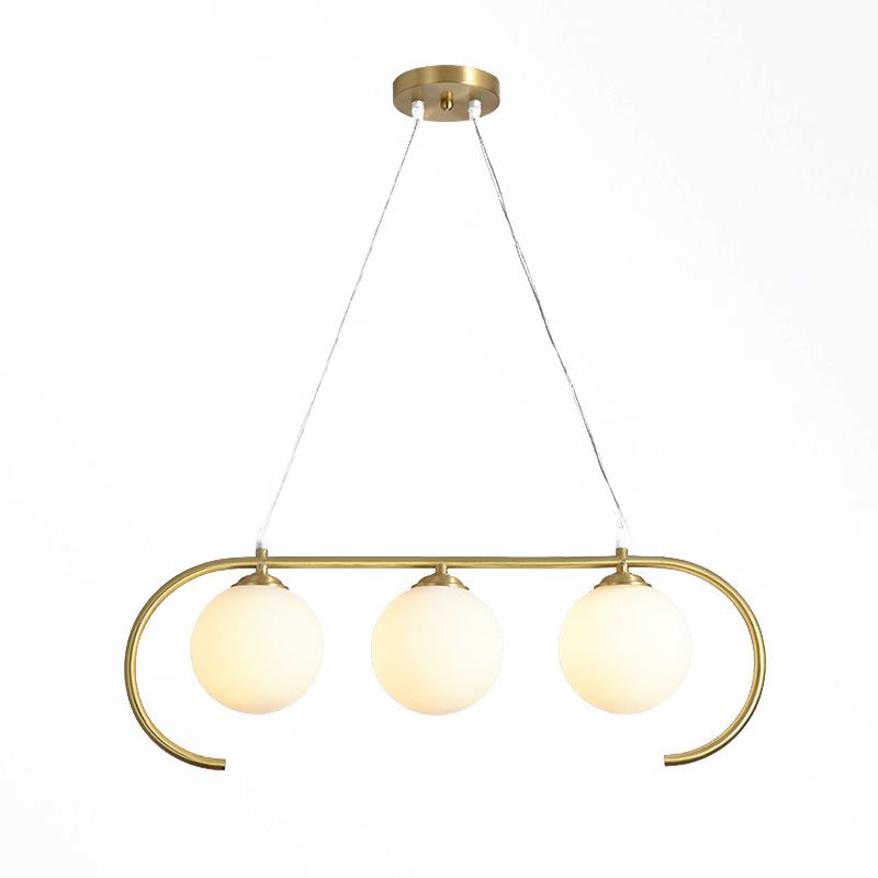 Modern Kitchen Pendant Lamps Globe Glass Island Light for Dining Table